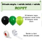 Set Baloane Pentru Arcada, 150 Bucati, Negru Si Verde, Ropet - imagine 2