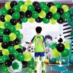 Set Baloane Pentru Arcada Cu Ghirlanda Happy Birthday, 115 Bucati, Negru Si Verde, Ropet - imagine 3
