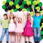 Set Baloane Pentru Arcada Cu Ghirlanda Happy Birthday, 115 Bucati, Negru Si Verde, Ropet - imagine 6