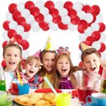 Set Baloane Pentru Arcada, 150 Bucati, Rosu Si Alb, Ropet - imagine 5