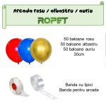 Set Baloane Pentru Arcada, 150 Bucati, Rosu, Albastru Si Auriu, Ropet - imagine 2