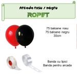 Set Baloane Pentru Arcada, 150 Bucati, Rosu Si Negru, Ropet - imagine 2