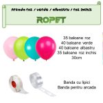 Set Baloane Pentru Arcada, 150 Bucati, Roz, Verde Si Albastru, Ropet - imagine 2