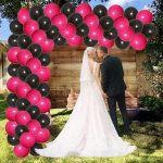 Set Baloane Pentru Arcada Cu Ghirlanda Happy Birthday, 115 Bucati, Roz Si Negru, Ropet - imagine 4