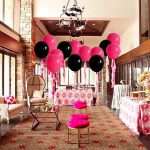 Set Baloane Pentru Arcada Cu Ghirlanda Happy Birthday, 115 Bucati, Roz, Negru Si Auriu, Ropet - imagine 5