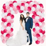 Set Baloane Pentru Arcada Cu Ghirlanda Happy Birthday, 115 Bucati, Roz Si Alb, Ropet - imagine 4