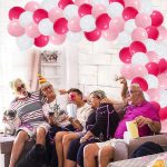 Set Baloane Pentru Arcada Cu Ghirlanda Happy Birthday, 115 Bucati, Roz Si Alb, Ropet - imagine 6