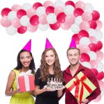 Set Baloane Pentru Arcada Cu Ghirlanda Happy Birthday, 115 Bucati, Roz Si Alb, Ropet - imagine 9