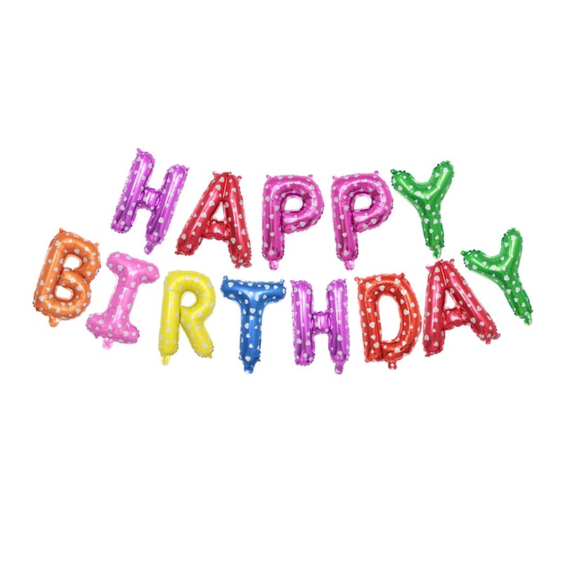 Baloane folie Happy Birthday Balon Folie Happy Birthday, Multicolor Cu Inimioare, 43 cm, Ropet - imagine 1