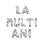 Balon Folie La Multi Ani, Argintiu, 43 cm, Ropet