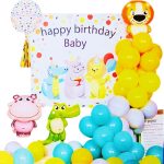 Set Baloane Si Decoratiuni Happy Birthday, Model 9028, 51 Bucati, Ropet
