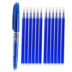Set Pix Roller Albastru Cu Radiera, 0.7 mm, Cu 12 Rezerve Albastre