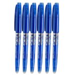 Set 6 Pixuri Roller Cu Radiera, 0.7 mm, Albastru