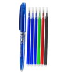 Set Pix Roller Albastru Cu Radiera, 0.7 mm, Cu 6 Rezerve Multicolore