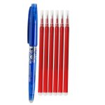 Set Pix Roller Albastru Cu Radiera, 0.7 mm, Cu 6 Rezerve Rosii
