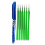 Set Pix Roller Albastru Cu Radiera, 0.7 mm, Cu 6 Rezerve Verzi
