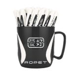 Set 48 Pixuri Cu Gel, 0.5 mm, Negru, Cu Cana Plastic, Ropet