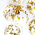 Set 20 Baloane Transparente Cu Confetti Aurii, 30 cm, Ropet - imagine 5