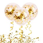 Set 20 Baloane Transparente Cu Confetti Aurii, 30 cm, Ropet - imagine 6