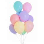 Set 10 Baloane Latex Pastel, 25 cm, Ropet