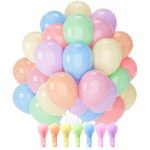 Set 50 Baloane Latex Pastel, 25 cm, Ropet - imagine 2