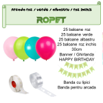 Set Baloane Pentru Arcada Cu Ghirlanda Happy Birthday, 115 Bucati, Roz, Verde Si Albastru, Ropet - imagine 2