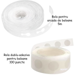 Set Banda Pentru Arcada Baloane, 5 m, Si Banda Cu 100 Puncte Pentru Lipit Baloane, Ropet - imagine 5