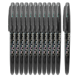 Set 12 Pixuri Roller Cu Radiera, 0.7 mm, Negru