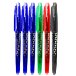 Set 6 Pixuri Roller Cu Radiera, 0.7 mm, Multicolor