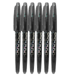 Set 6 Pixuri Roller Cu Radiera, 0.7 mm, Negru