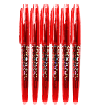 Set 6 Pixuri Roller Cu Radiera, 0.7 mm, Rosu