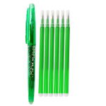 Set Pix Roller Verde Cu Radiera, 0.7 mm, Cu 6 Rezerve Verzi