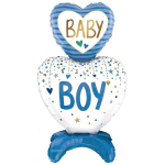 Balon Folie Cu Suport Baby Boy, 110 cm, Pentru Botez Si Baby Shower, Ropet