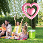 Balon Folie Figurina Inima, Roz, 100 cm, Ropet - imagine 3