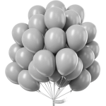 Set 100 Baloane Latex Gri, 30 cm, Ropet