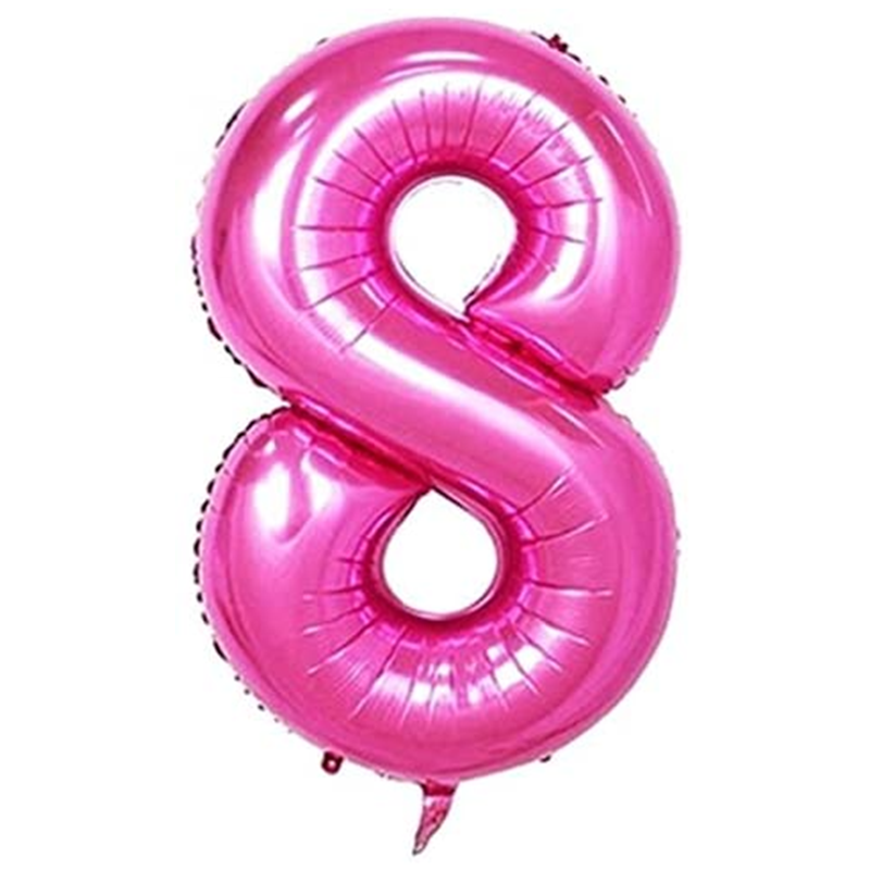 Balon din folie metalizata Balon Folie Cifra 8, Roz, 80 cm, Ropet - imagine 1