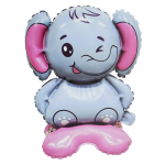 Balon Folie Cu Suport Figurina Elefant, 60 cm, Ropet