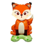 Balon Folie Cu Suport Figurina Vulpe, 60 cm, Ropet