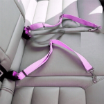 Lesa centura de siguranta auto pentru caini, pisici sau alte animale de companie, 40-70cm/2.5cm, Roz, Ropet - imagine 2