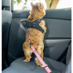 Lesa centura de siguranta auto pentru caini, pisici sau alte animale de companie, 40-70cm/2.5cm, Roz, Ropet - imagine 4