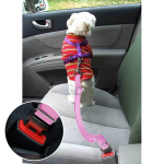 Lesa centura de siguranta auto pentru caini, pisici sau alte animale de companie, 40-70cm/2.5cm, Roz, Ropet - imagine 5