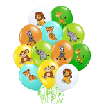 Set 20 Baloane Latex Animalute Zoo, 30 cm, Ropet - imagine 2