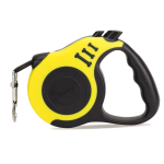 Lesa retractabila cu maner ergonomic, buton de franare, tip banda, Lungime 5m, Greutate Maxima 15Kg, Galben, Ropet