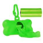 Set 2 role x 15 saci menajeri pentru fecale si dispenser cu agatatoare, pentru caini si pisici, Verde inchis, Ropet
