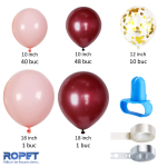 Set Baloane Pentru Arcada, 103 Bucati, Visiniu Si Roz, Ropet - imagine 2