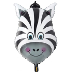 Balon Folie Figurina Cap De Zebra, 50 cm, Ropet