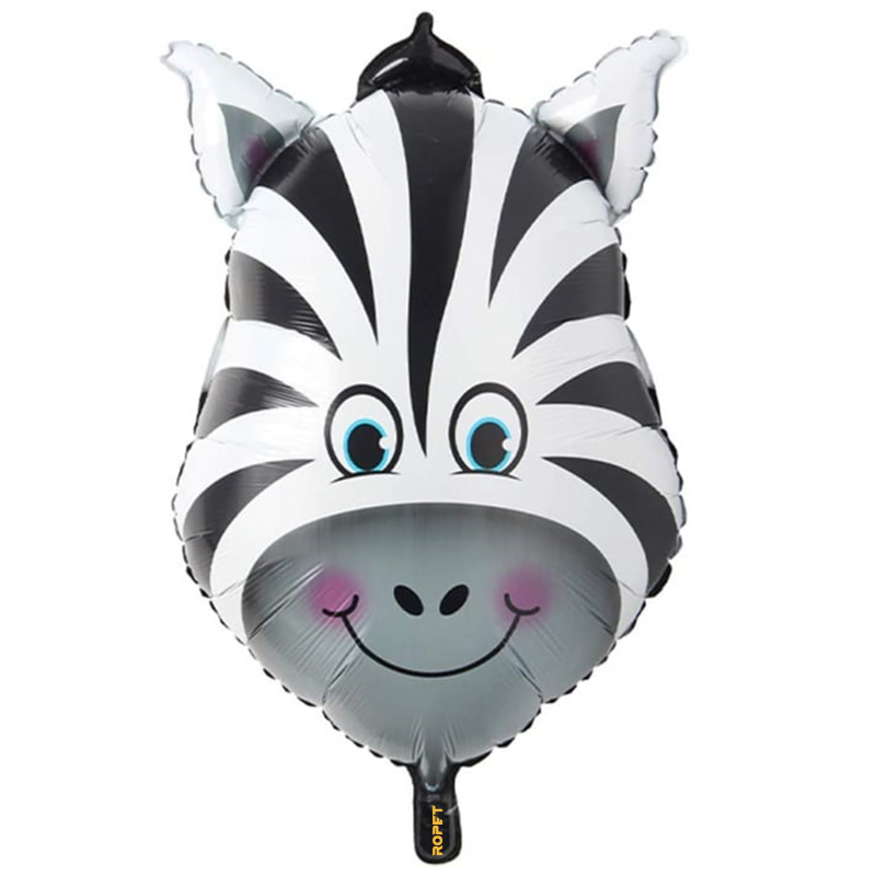 balon _folie _zebra Balon Folie Figurina Cap De Zebra, 50 cm, Ropet - imagine 1