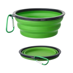 Bol pliabil din silicon pentru caine/ pisica utilizat pentru apa / hrana, 0.45L, Verde