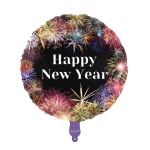 Balon Folie Happy New Year, Multicolor, 45 cm, Pentru Revelion, Ropet