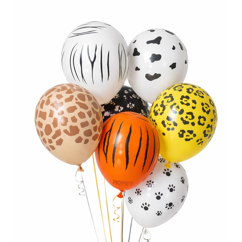 baloane_latex_animal_print Set 20 Baloane Latex Animale, 30 cm, Ropet - imagine 1